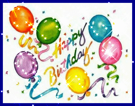 Happy Birthday Sparkling Balloons Image