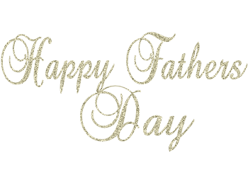 Happy Fathers Day Golden Glitter