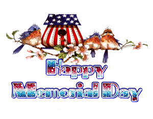 Happy Memorial Day Bird Glitter