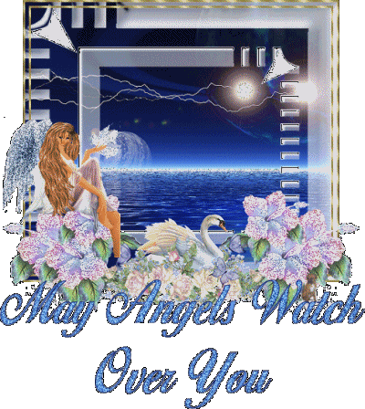 May Angel Watch Over You Glitter Image