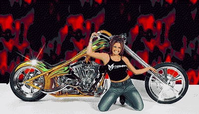 Rocking Girl With Harley Davidson