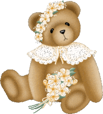 Sad Bear With Flower In Hand