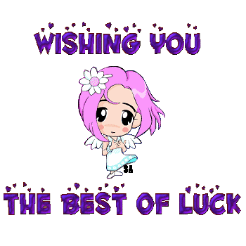 Wishing You The Best Of Luck Purple Glitter
