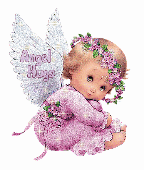 Angel Hugs Pink Glitter