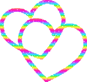 Rainbow Glitter Hearts Graphic