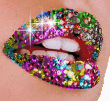 Colourful Sparkling Lips Graphic