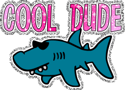 Cool Dude Shark Graphic