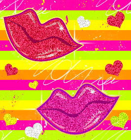 Lips And Hearts Graphc