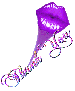 Purple Lips Thank You Graphic