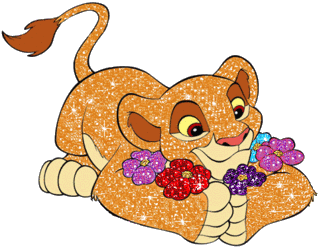 Simba With Flower Graphic