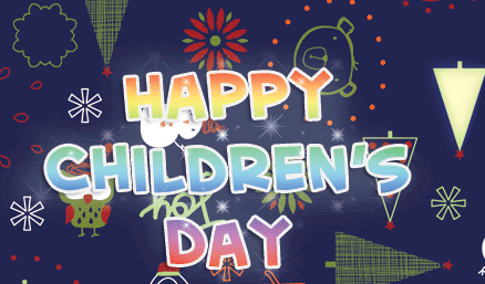 Happy Children's Day Colouring Graphic