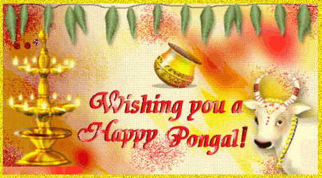 Happy Pongal Glitter Image