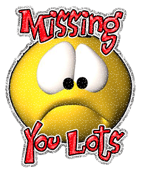 Missing You Lots Emoticon Glitter