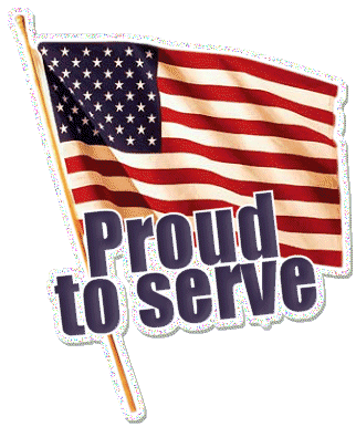Proud To Serve American Flag Graphic