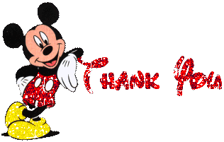 Mickey Thank You Glitter