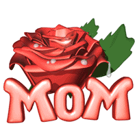 Glitter Rose Mom Graphic