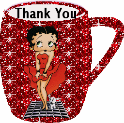 Glittering Cup Thank You Graphic