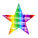 Glittering Rainbow Star