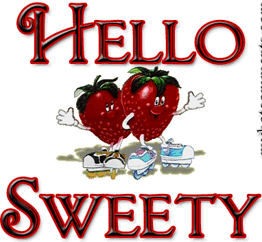 Hello Sweety Stawberry Graphic