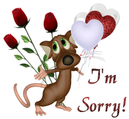 I Am Sorry With Hearts And Flowers