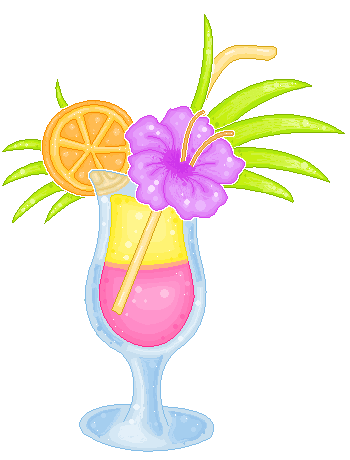 Juice Glass In Summer Graphic