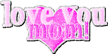 Love You Mom Pink Glitter