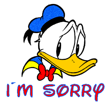 Sad Duck Sorry Graphic