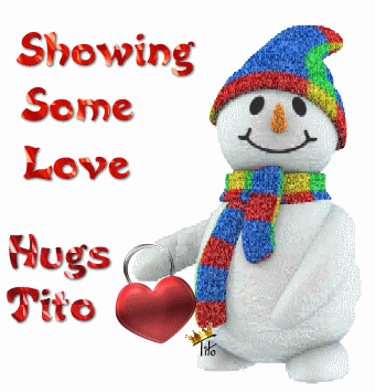 Snowman Showing Some Love And Hugs