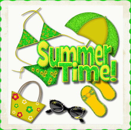 Summer Time Green Glitter