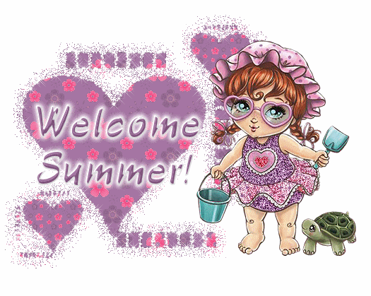 Welcome Summer Girl Glitter