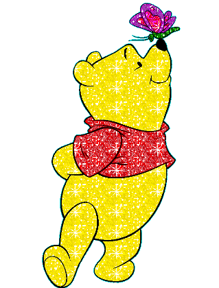 Pooh With Butterfly Glitter