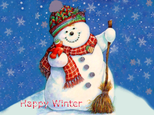 Happy Winter Snowman Graphic