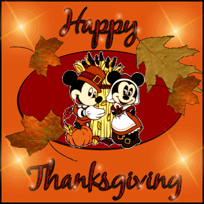 Mickey Glitter Happy Thanksgiving